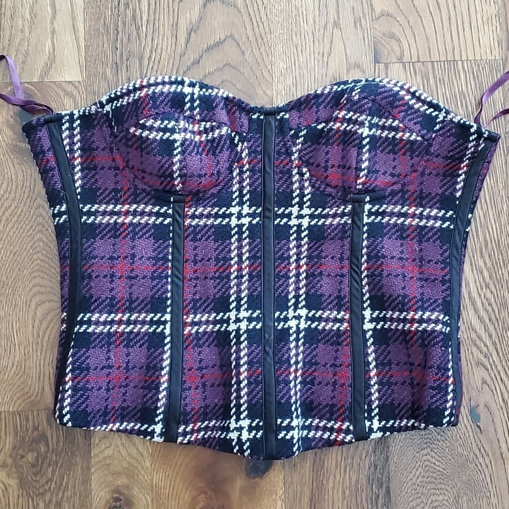Wool Corset Bustier Tube Top Strapless